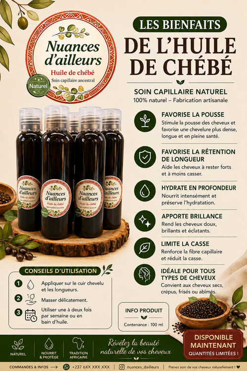 Huile capillaire chébé